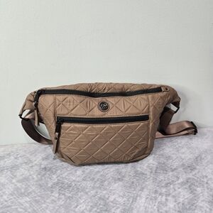 Joan & David quilted nylon sling bag